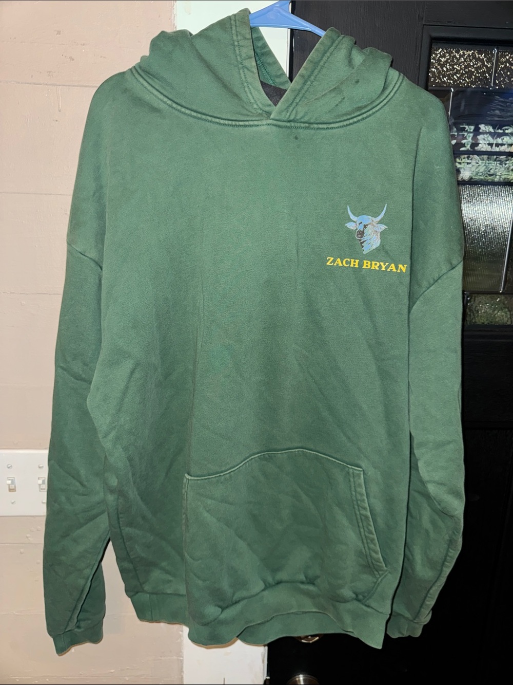 Zach Bryan L Green Pullover Hoodie - Men's Casual Sweatshirt 2023 World Tour